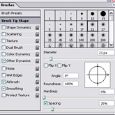 Using Photoshop Brush Palette
